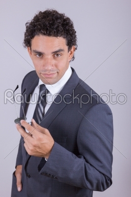 confident businessman in suit