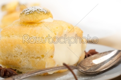 cream roll cake dessert and spices 