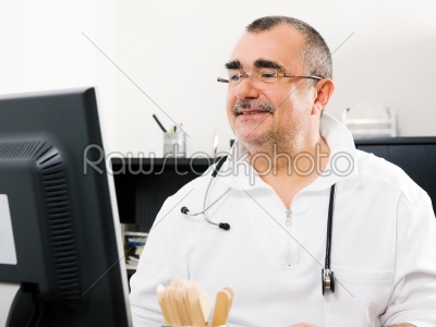 Doctor working in the office