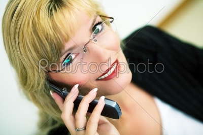 Female professional with phone