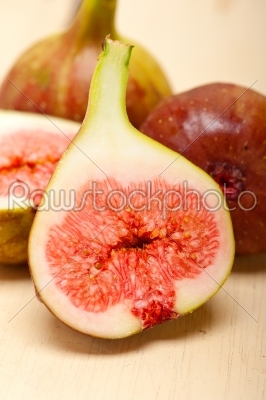 fresh figs on a rustic table