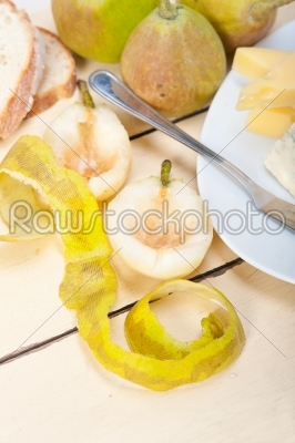 fresh pears and cheese