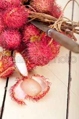 fresh rambutan fruits 