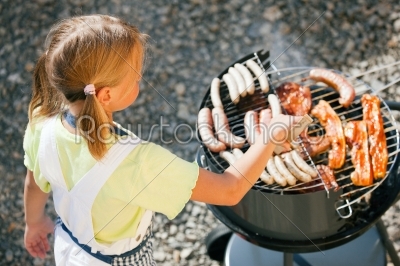 Girl doing the barbecue