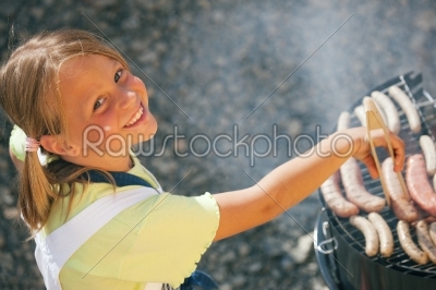 Girl doing the barbecue