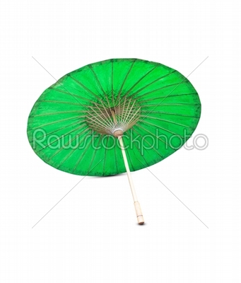 Green umbrella handmade 