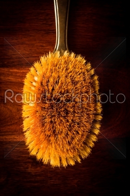 Hairbrush on wood