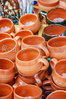 Hand made beautiful Handicrafts of burned earth teracotta sold i