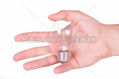 hand showing light bulb