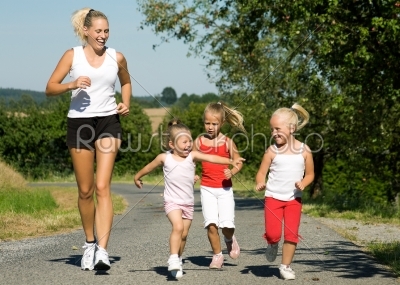 Jogging with the family