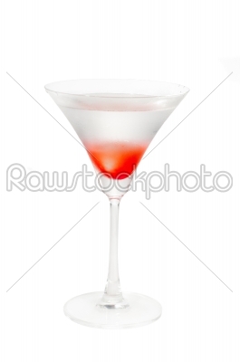 Lychee martini cocktail  isolated on white background