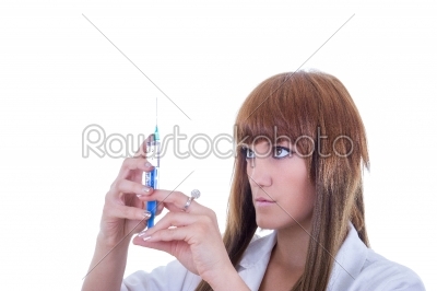 nurse prepares a vaccine