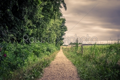 Outdoor path in cloudy weather