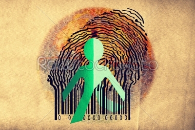 Paperman coming out of a bar code with Globe