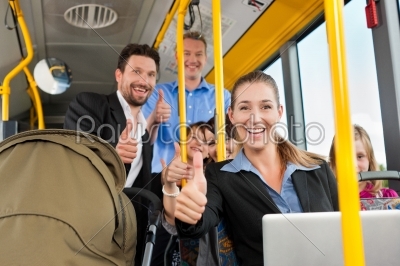 Passengers in a bus