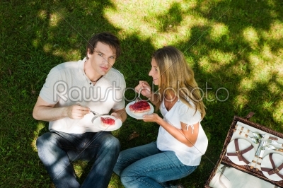 Picnic outdoors in summer