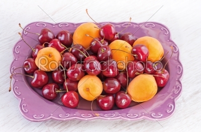 Plate of summer fruits