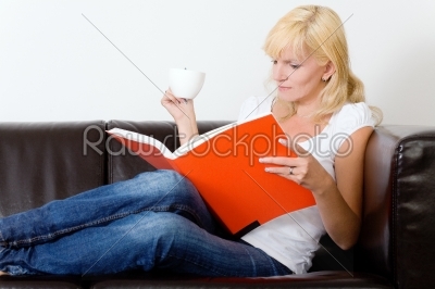 Reading on the sofa