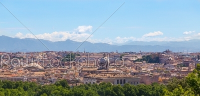 Rome panorma day in the summer