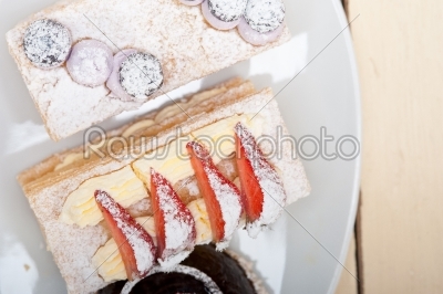 _select_ion of fresh cream cake dessert plate 