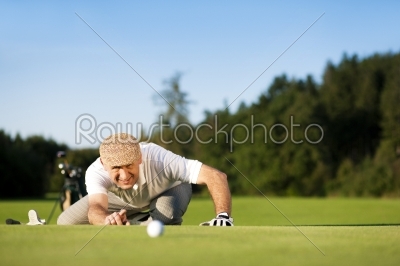 Senior Golf player in summer