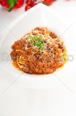 spaghetti pasta with bolognese sauce