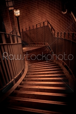 Stairway going down in a building