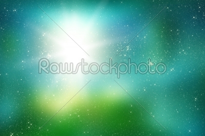 Starry glitter background with bright sunlight
