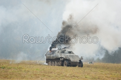 Tank in the fire