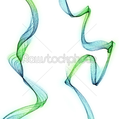 The magical form of greenish smoke. abstract Green-Blue background