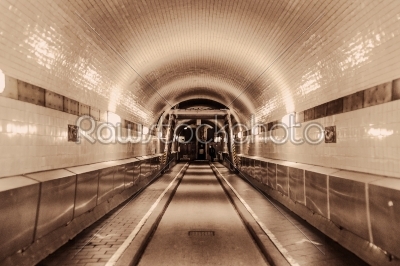 Underground tunnel with light