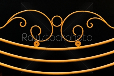 yellow fence ornamental elements on black background