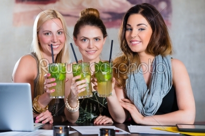 Young women in cafe or restaurant