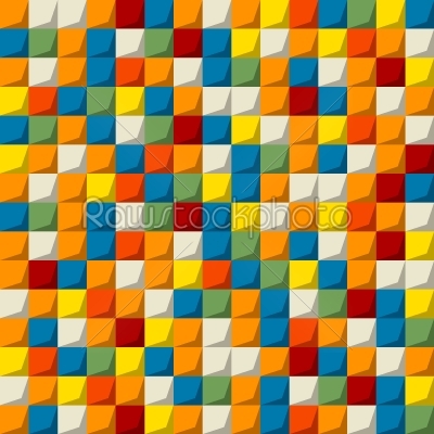 Colored mosaic seamless pattern