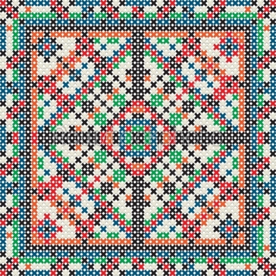Decorative knit tile