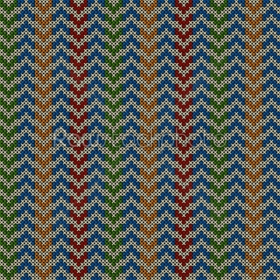 Seamless pattern with knitted motif