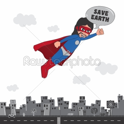stock vector: superhero cartoon character-Raw Stock Photo ID: 68819