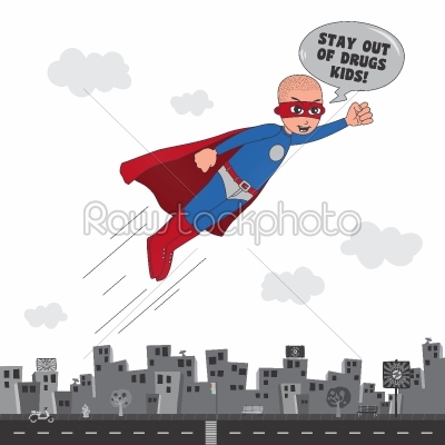 stock vector: superhero cartoon character-Raw Stock Photo ID: 68822