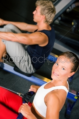 stock photo: training with rowing machine-Raw Stock Photo ID: 50004