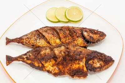 stock photo: two fried fish -Raw Stock Photo ID: 75041
